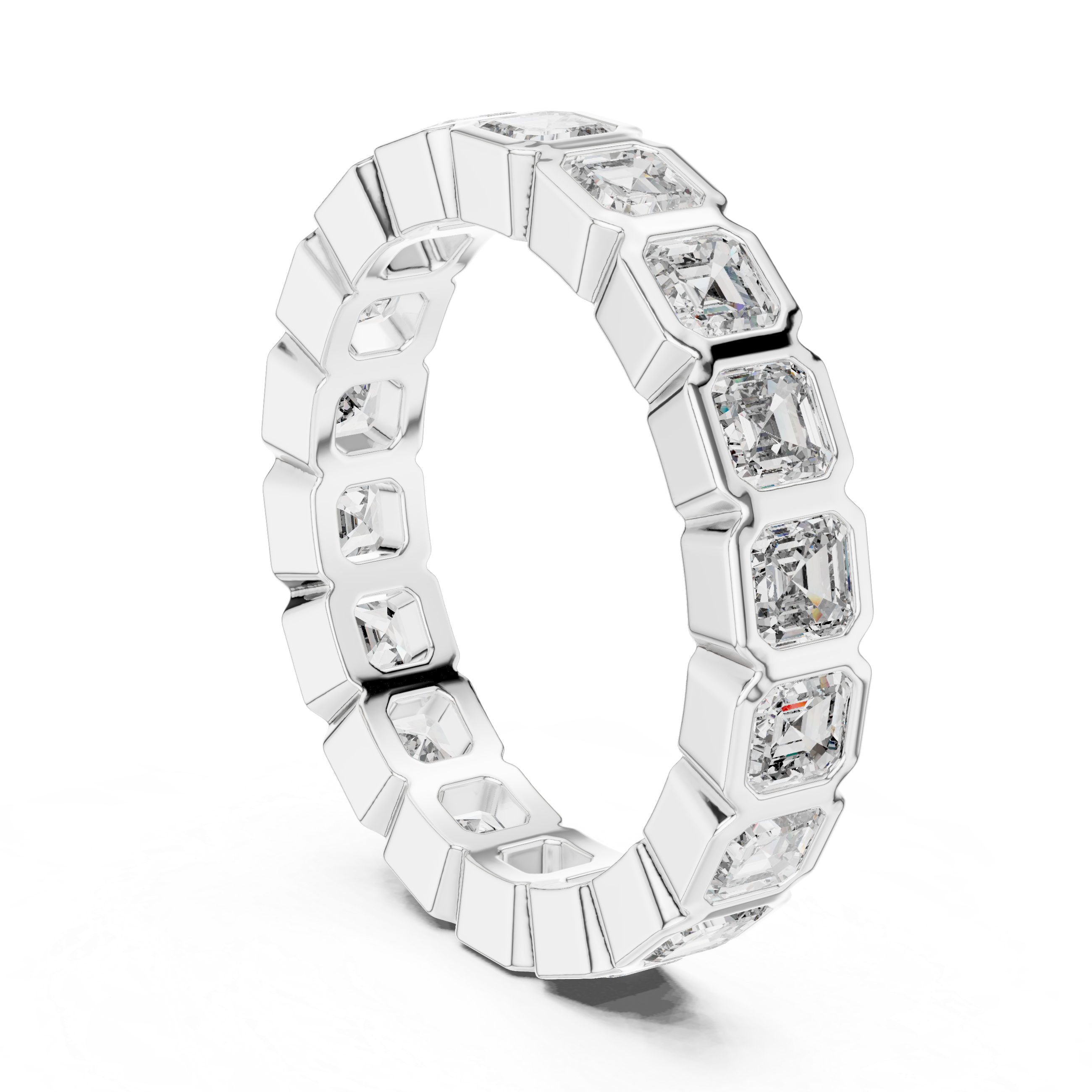 Square Emerald Cut Eternity Ring