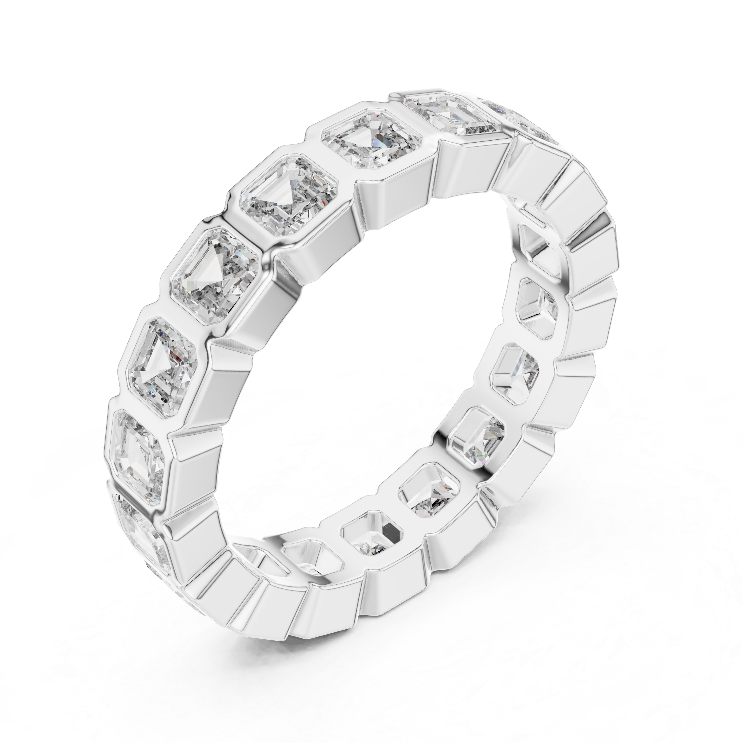 Square Emerald Cut Eternity Ring