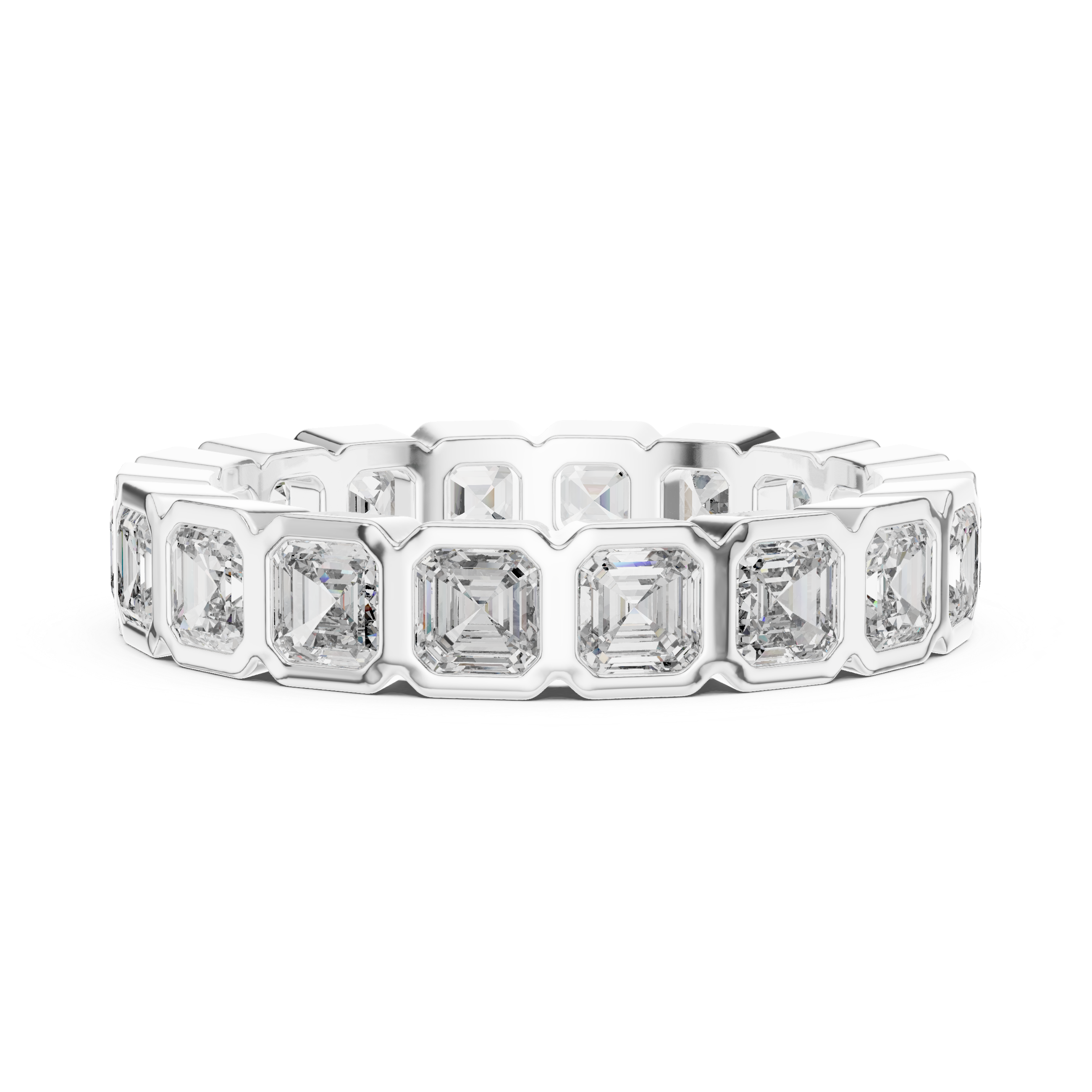 Square Emerald Cut Eternity Ring