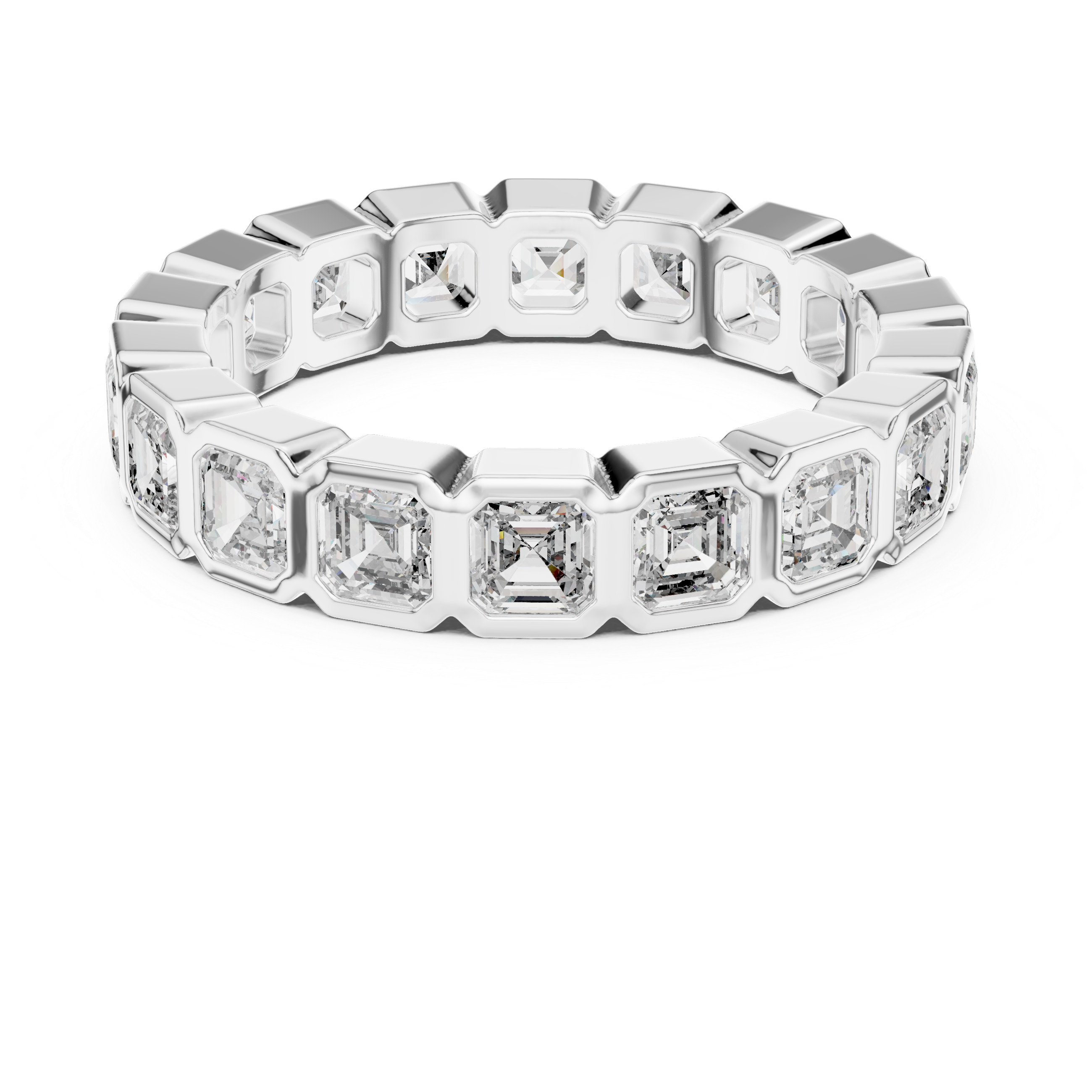 Square Emerald Cut Eternity Ring