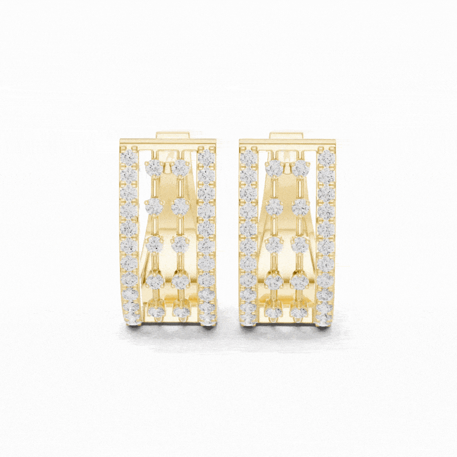 Rosévara Diamond Hoop Earrings
