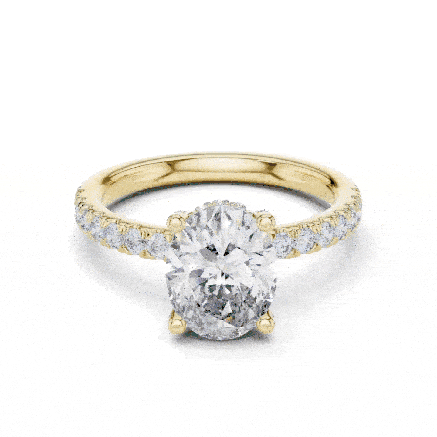 Elovira Oval Cut Pavé Diamond Engagement Ring