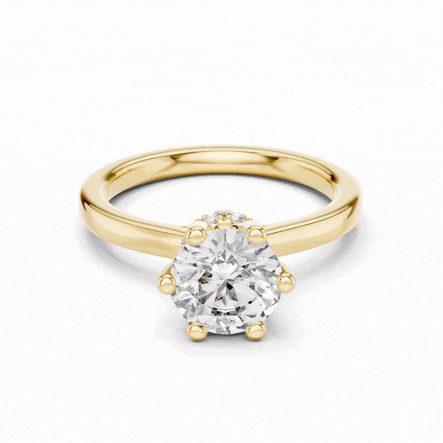 Orliné Luxury Round Cut Diamond Solitaire Ring