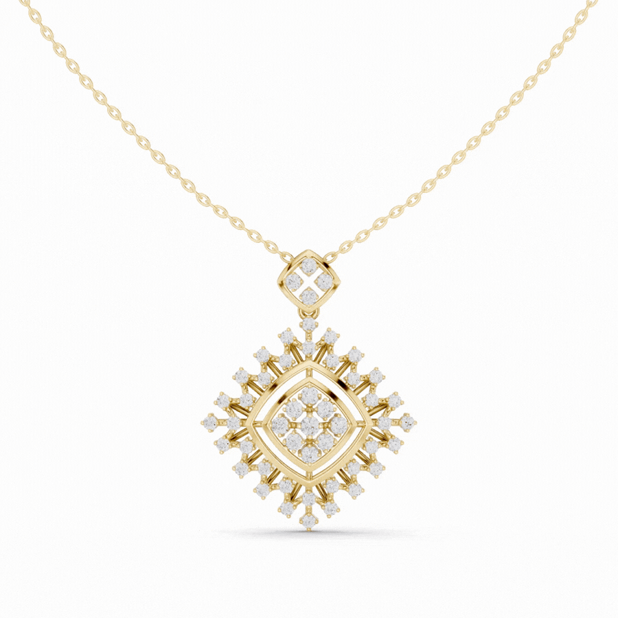 Squarelle Diamond Pendant