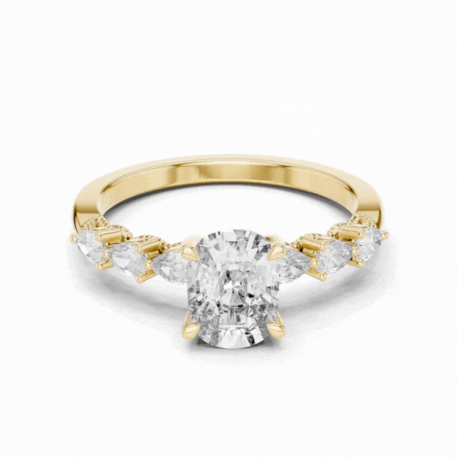 Veloura Elongated Cushion Diamond Ring
