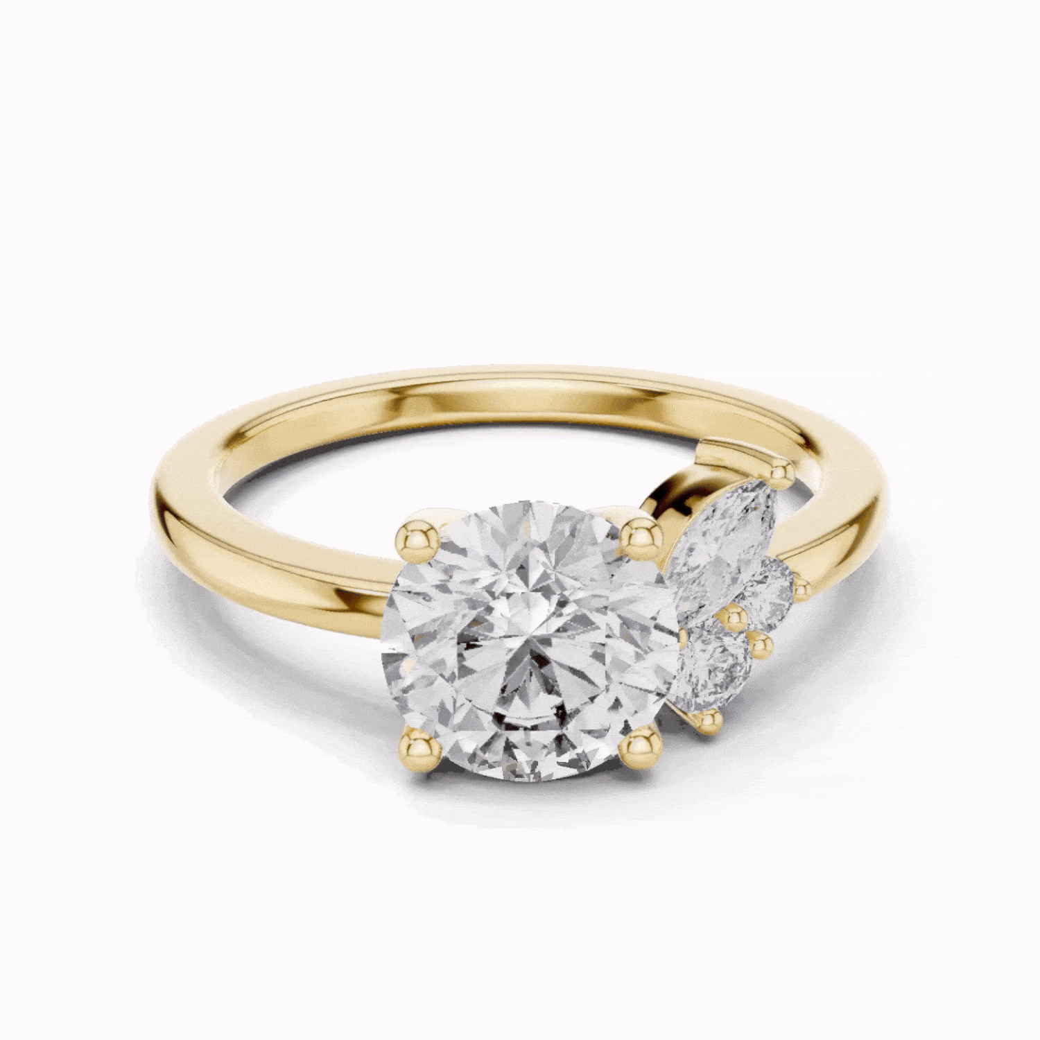 Celestique Round Cut Engagement Ring