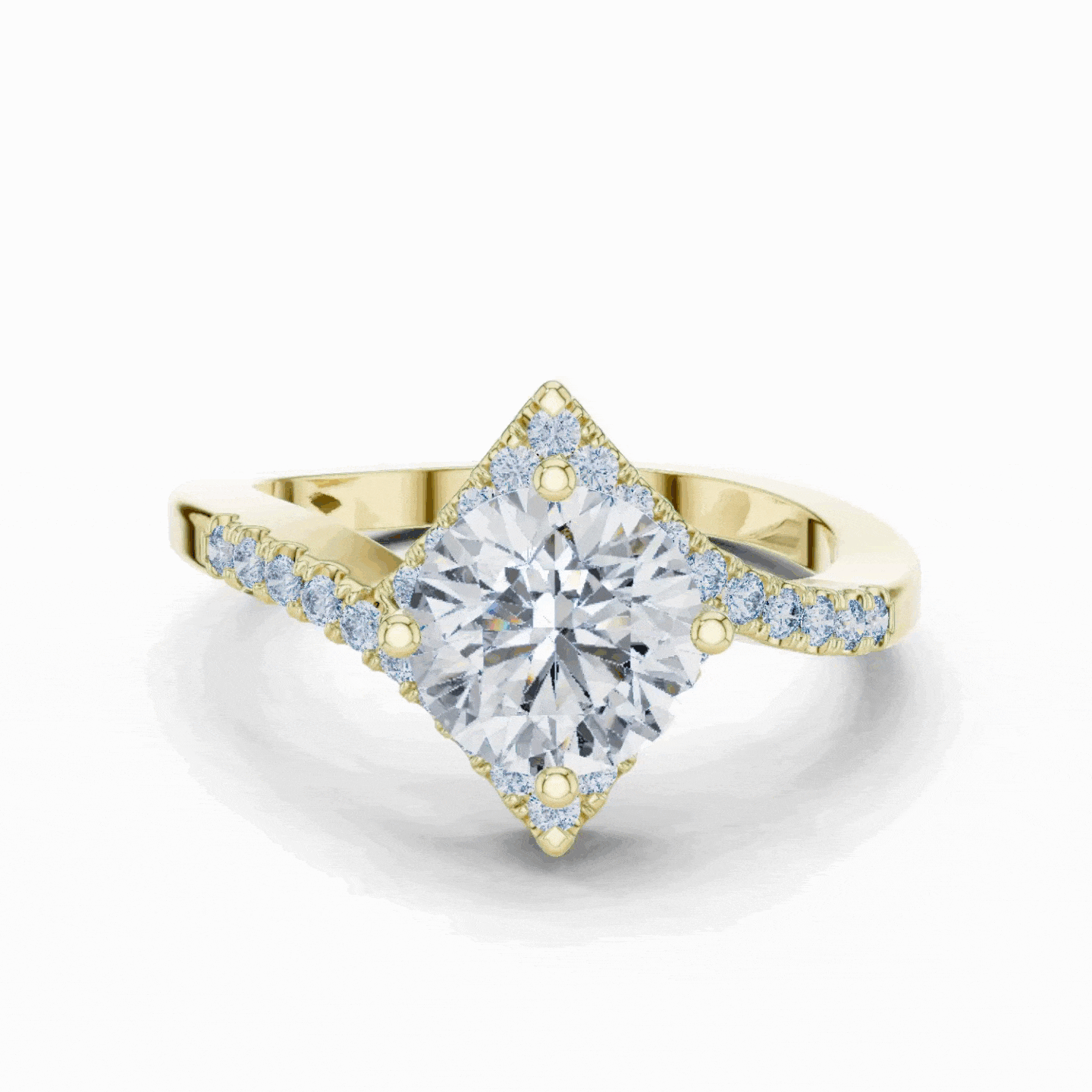 Swisha Pavé Diamond Engagement Ring