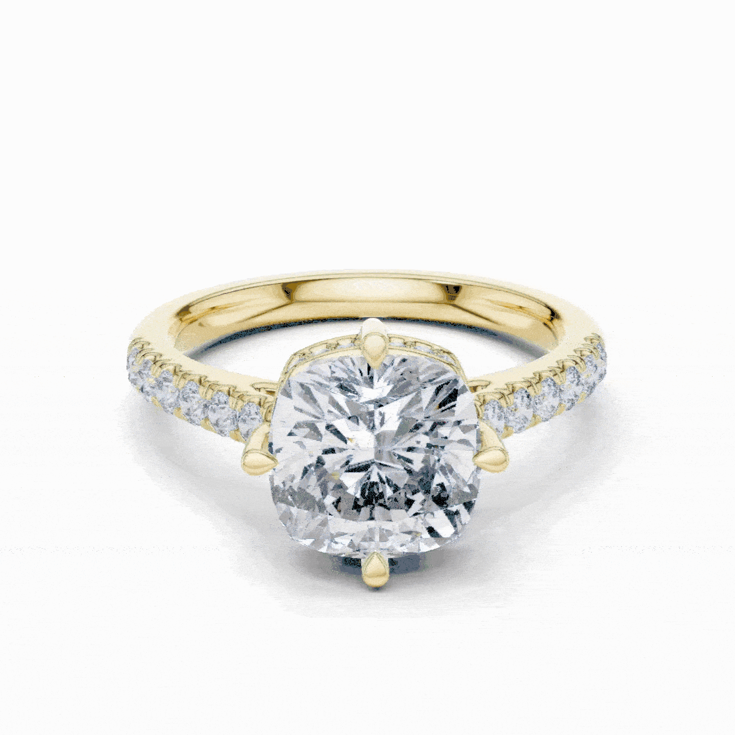 Orlisse Cushion Cut Diamond Engagement Ring