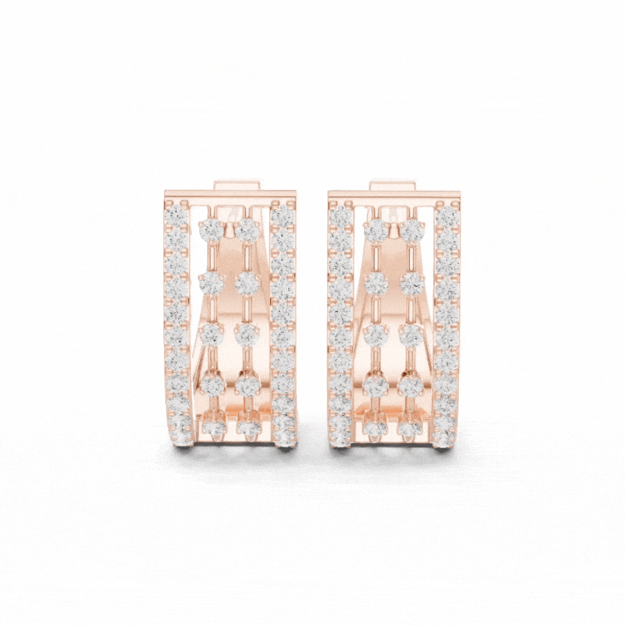 Rosévara Diamond Hoop Earrings