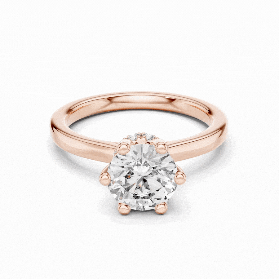 Orliné Luxury Round Cut Diamond Solitaire Ring
