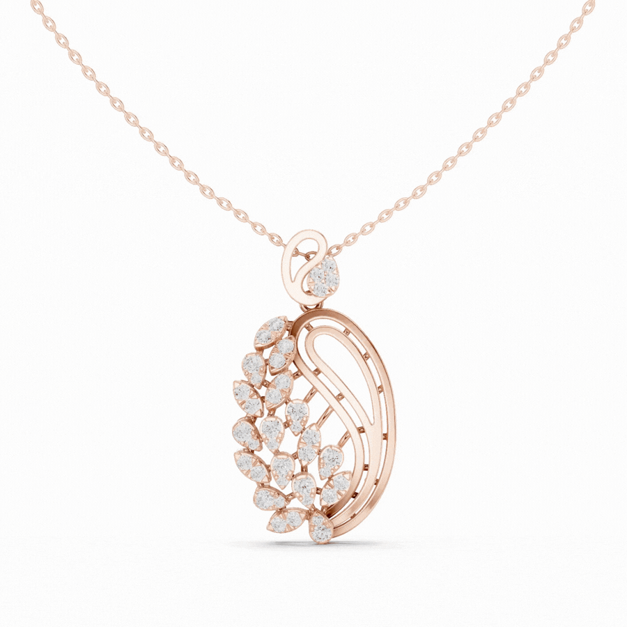 Aeris Wing Diamond Pendant