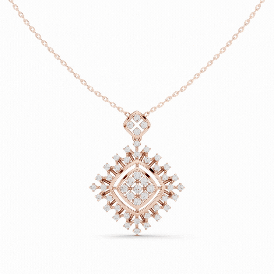 Squarelle Diamond Pendant