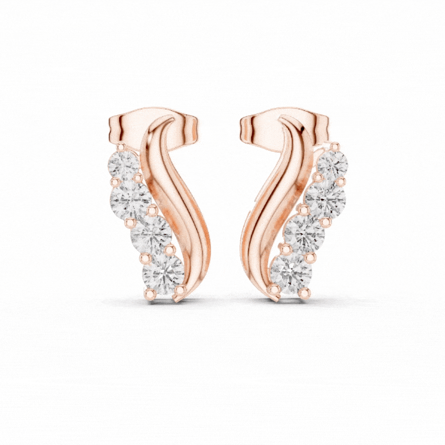 Marina Wave Diamond Earrings