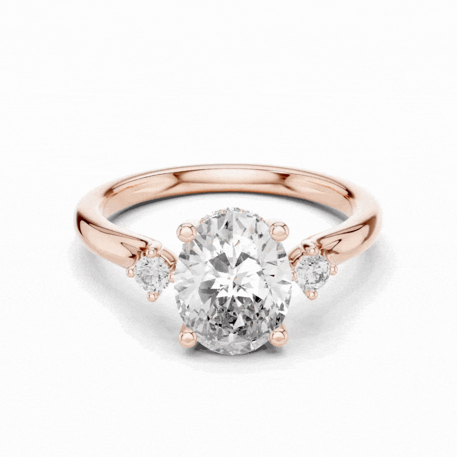 Empire Glow Oval Cut Diamond Engagement Ring