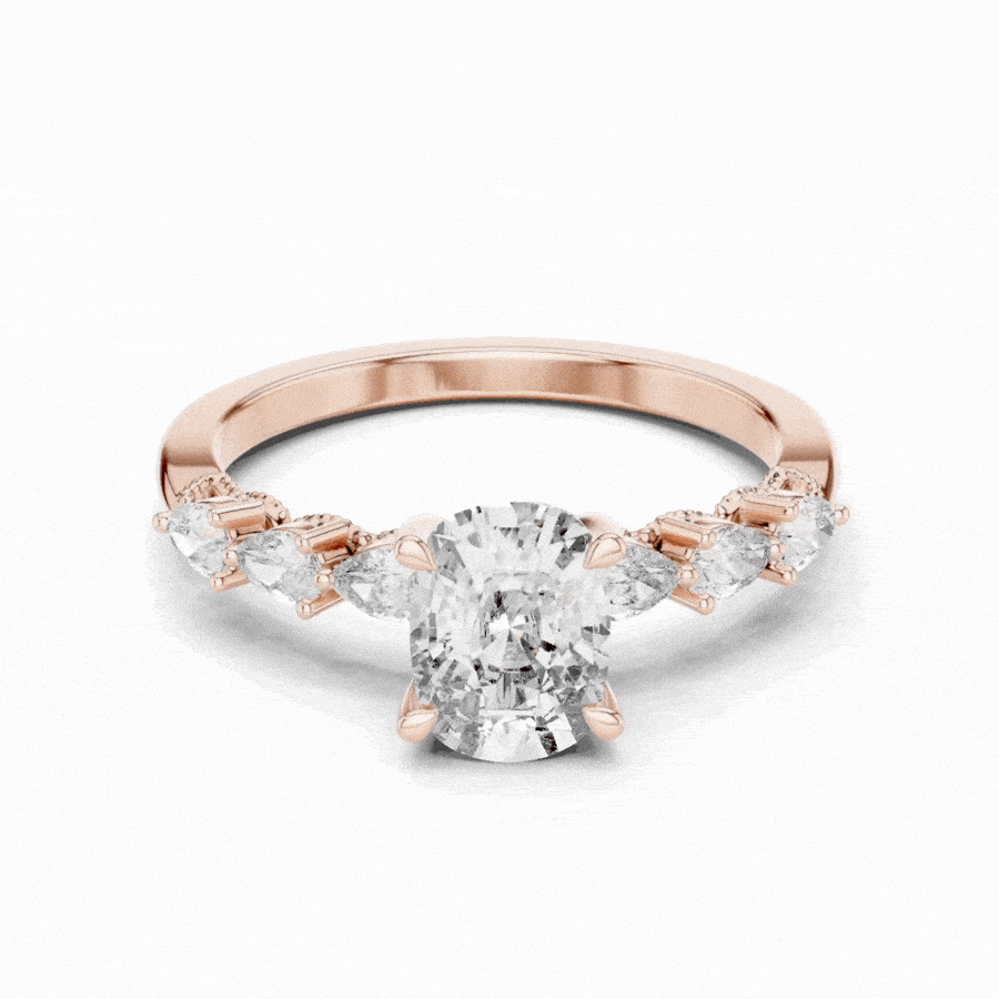 Veloura Elongated Cushion Diamond Ring
