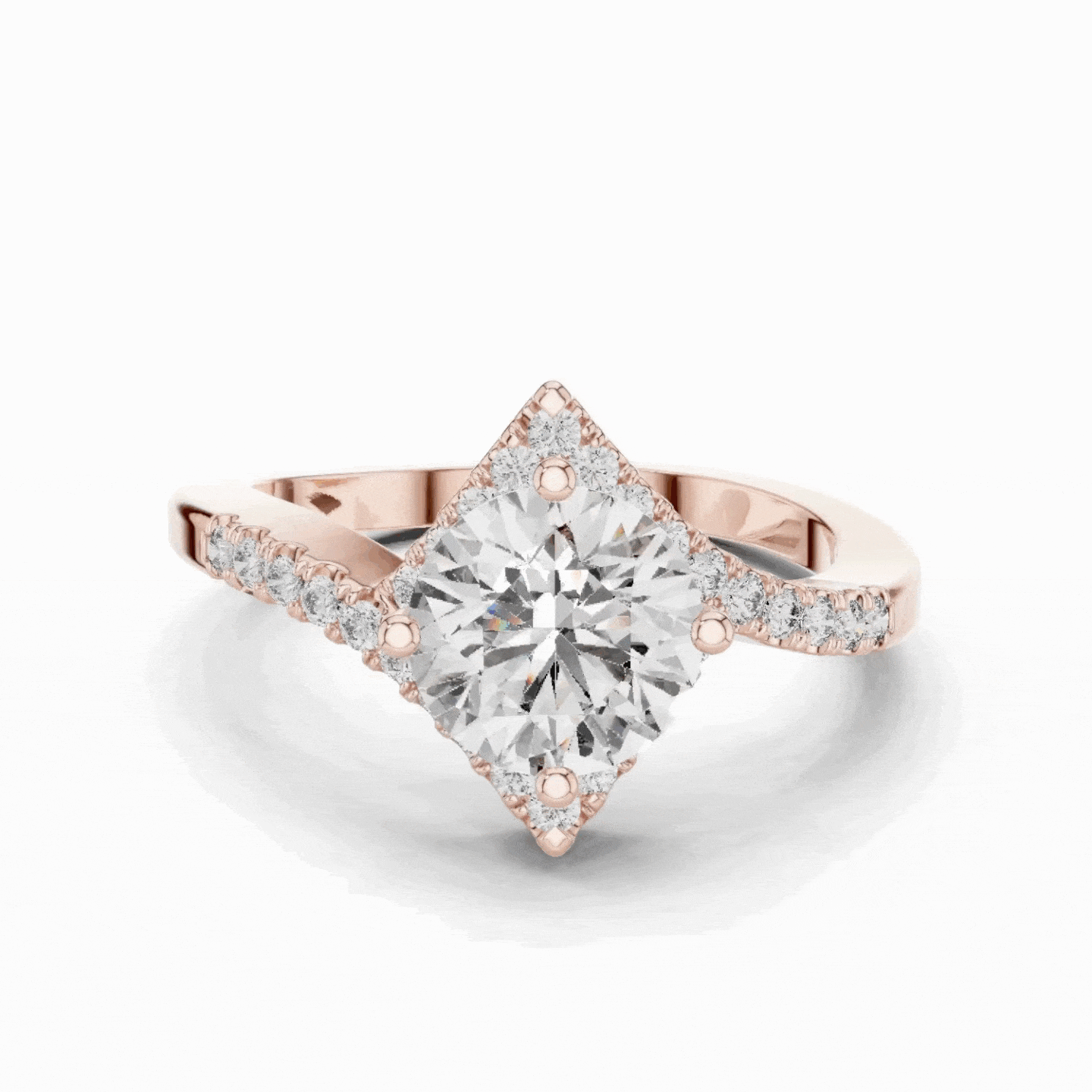 Swisha Pavé Diamond Engagement Ring