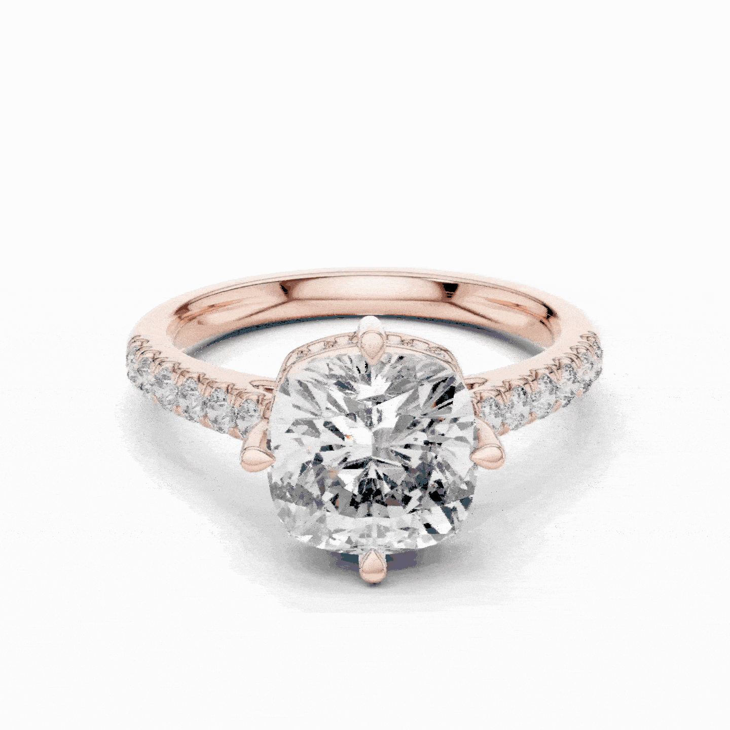 Orlisse Cushion Cut Diamond Engagement Ring
