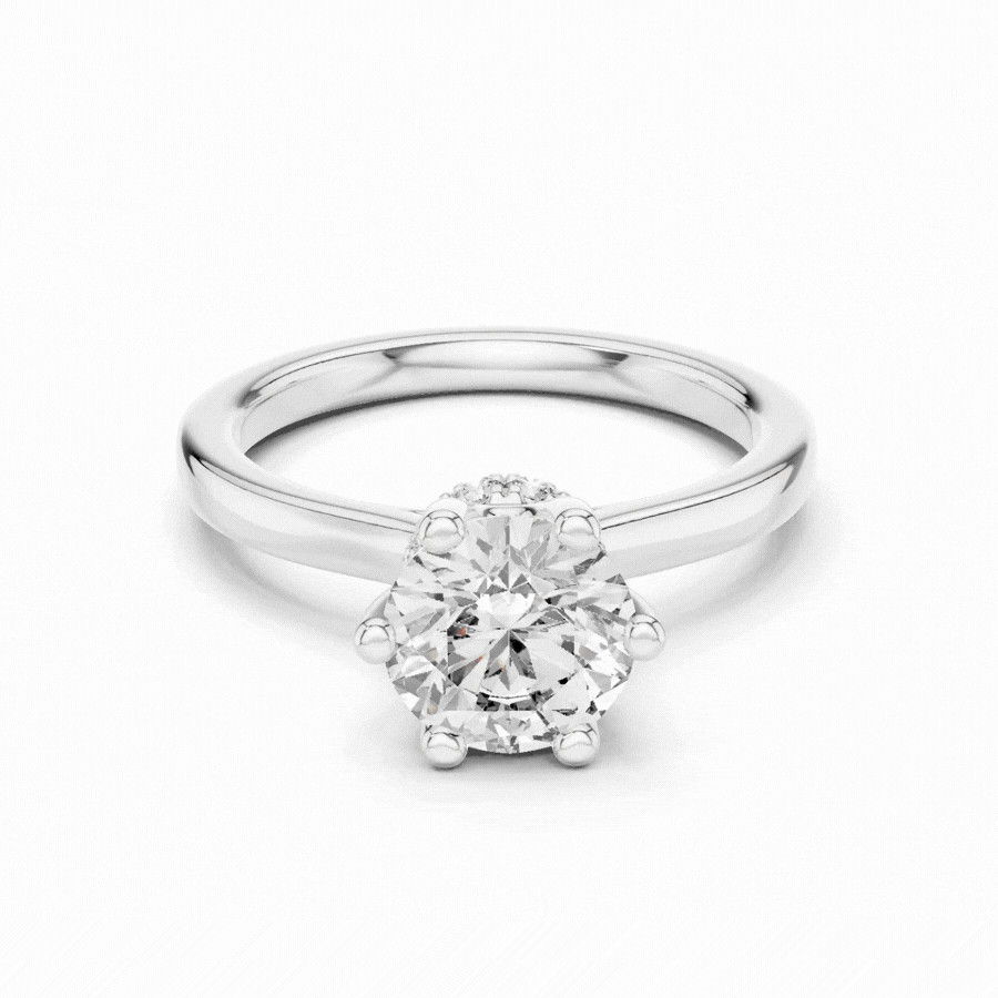 Orliné Luxury Round Cut Diamond Solitaire Ring