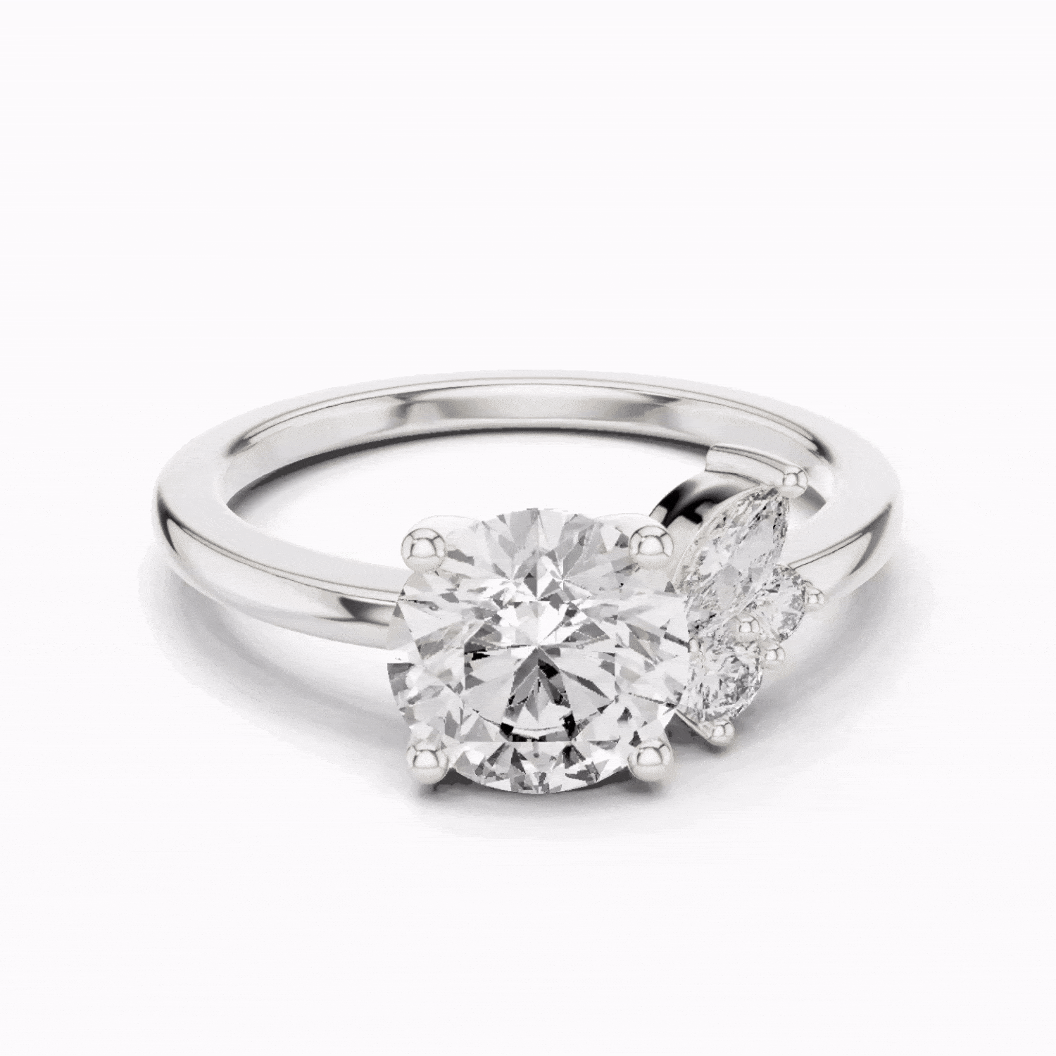 Celestique Round Cut Engagement Ring