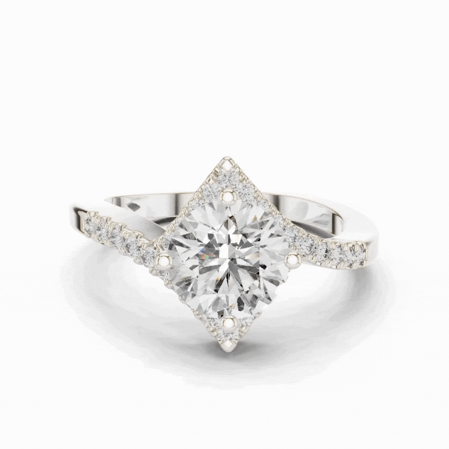 Swisha Pavé Diamond Engagement Ring
