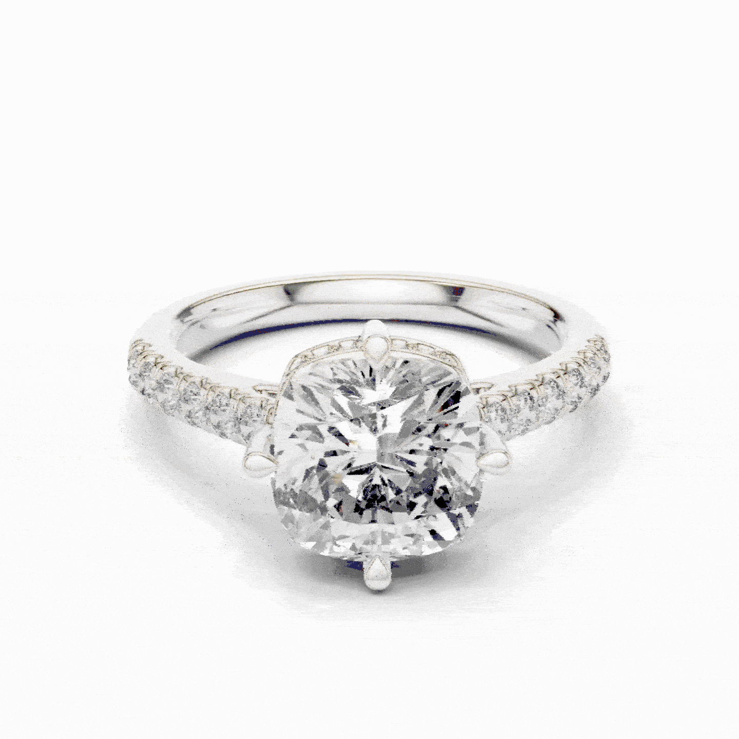 Orlisse Cushion Cut Diamond Engagement Ring