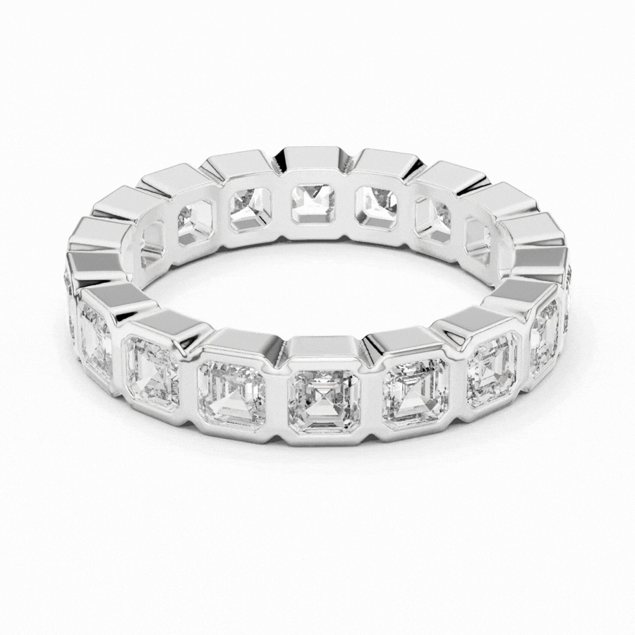 Square Emerald Cut Eternity Ring