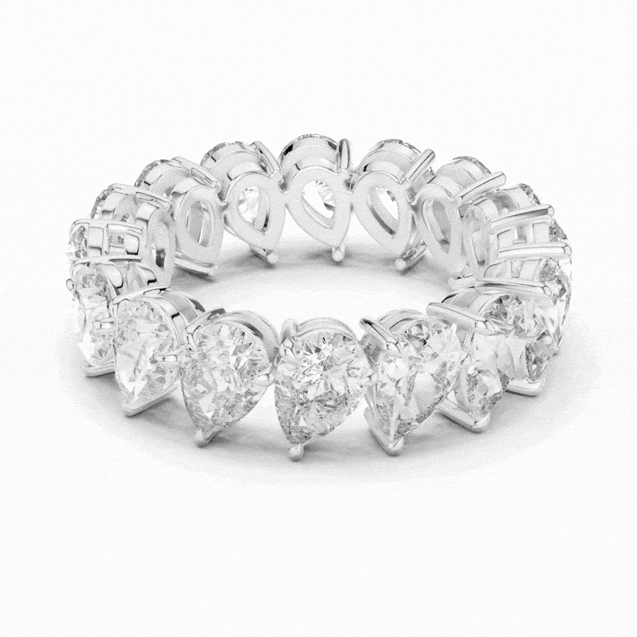 Pear Cut Eternity Ring