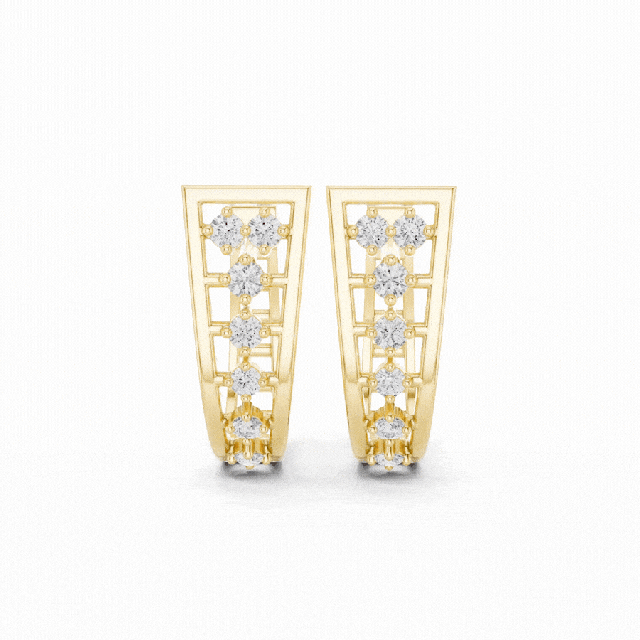 Victoria Prism Diamond Earrings