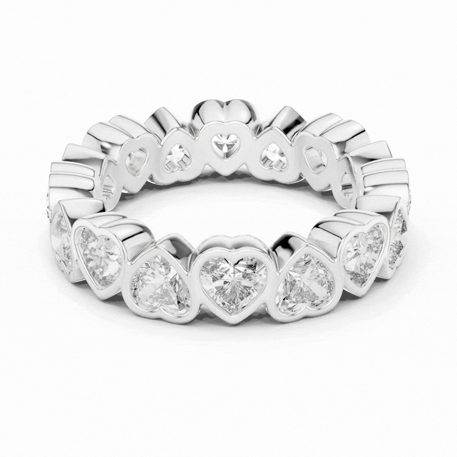 Heart Cut Eternity Ring