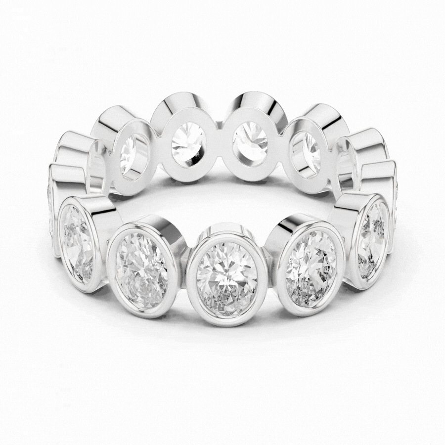 Oval Cut Eternity Ring