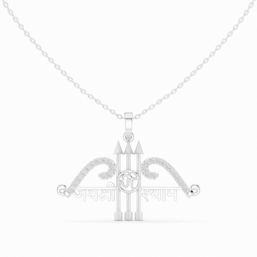 Trishakti Om Diamond Pendant