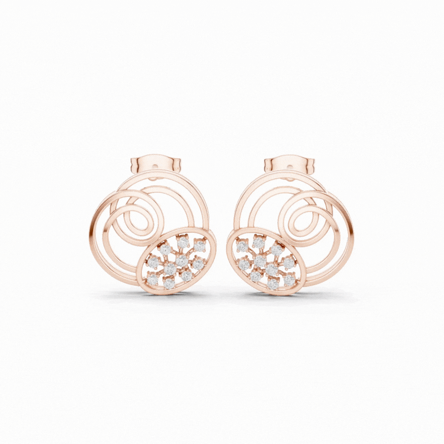 Kiara Spiral Diamond Earrings