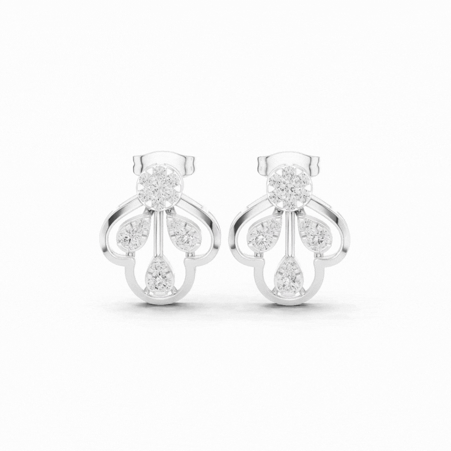Senlisse Lotus Diamond Earrings