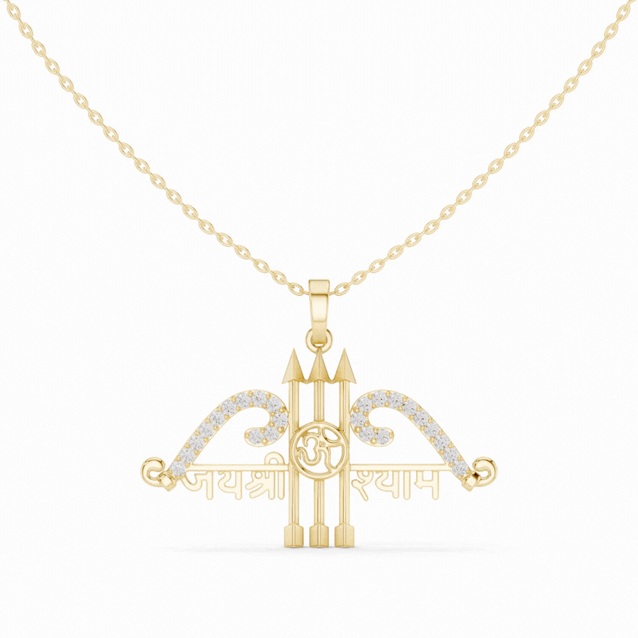 Trishakti Om Diamond Pendant