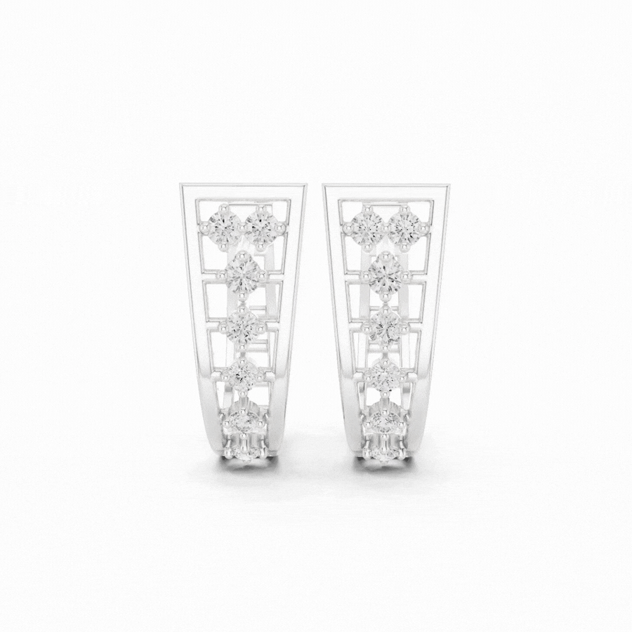 Victoria Prism Diamond Earrings