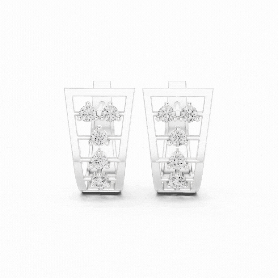 Isabella Prism Diamond Earrings