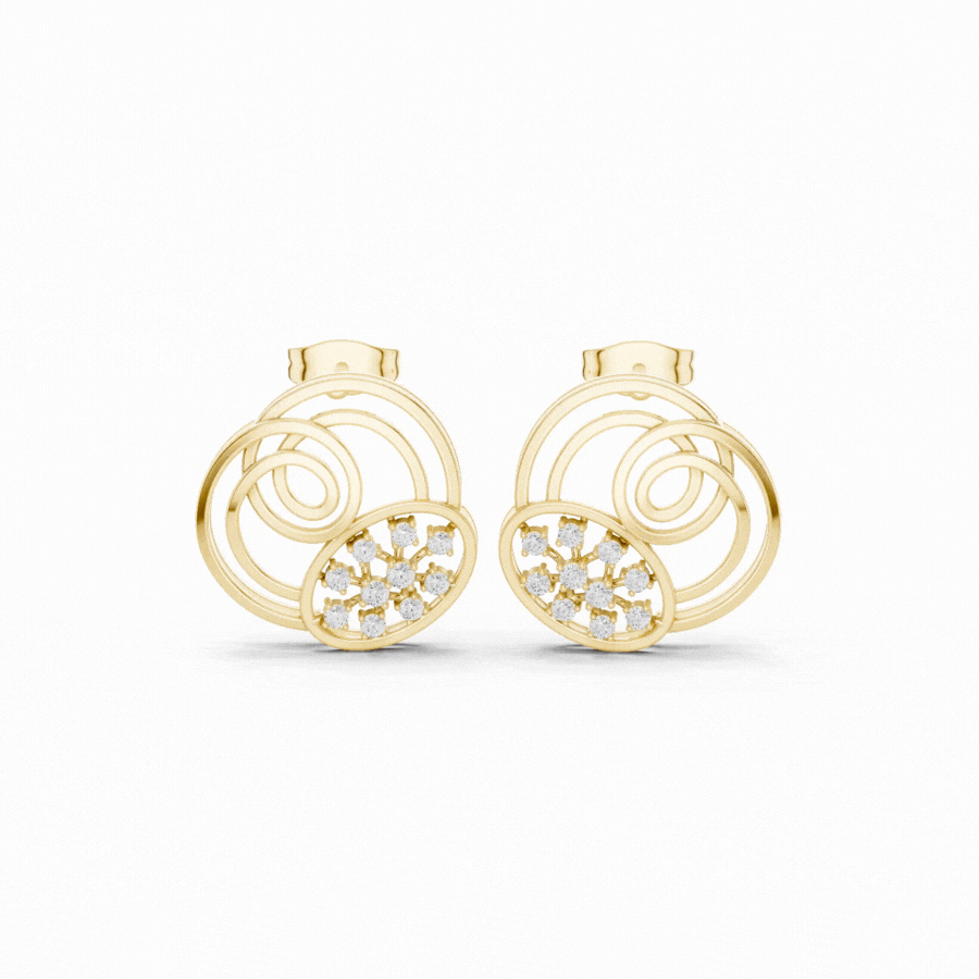 Kiara Spiral Diamond Earrings