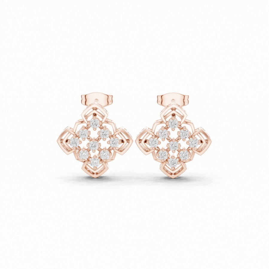 Linhara Floral Diamond Earrings