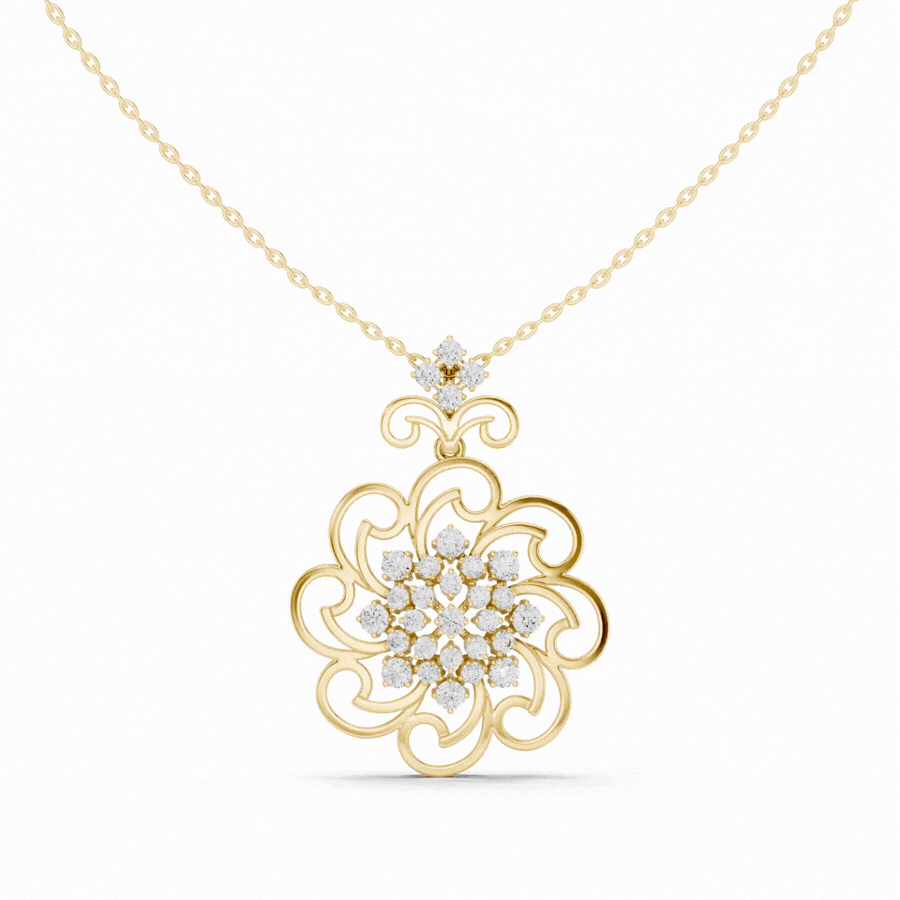 Solaris Bloom Diamond Pendant