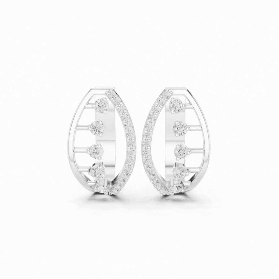 Velmira Five Stone Hoop Earrings
