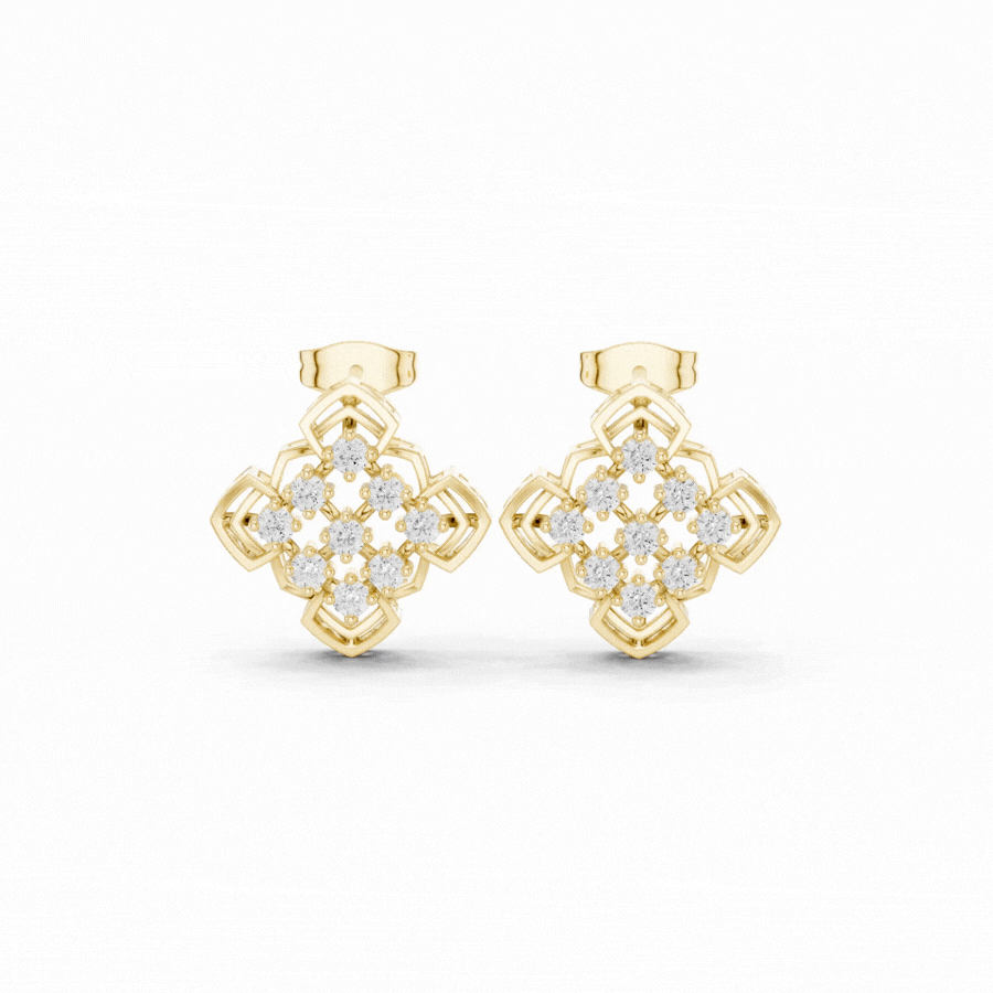 Linhara Floral Diamond Earrings