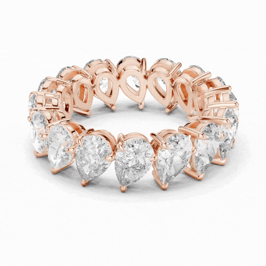 Pear Cut Eternity Ring