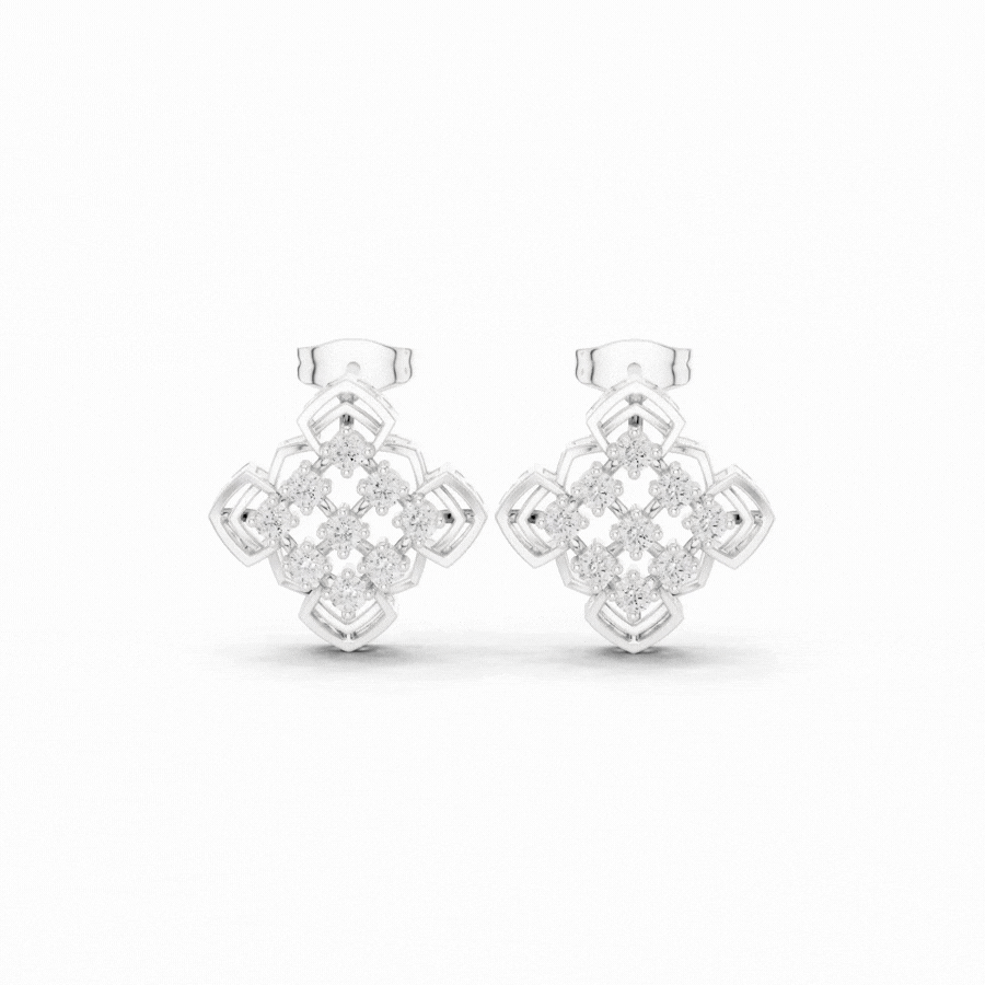 Linhara Floral Diamond Earrings