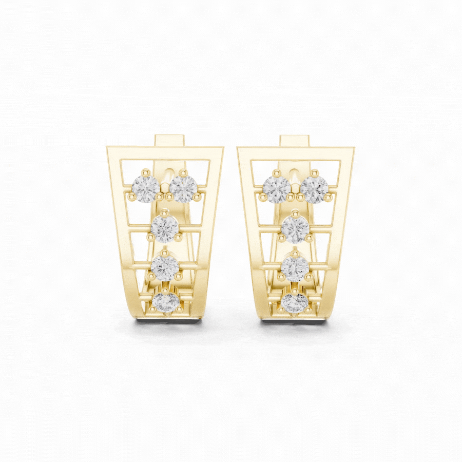 Isabella Prism Diamond Earrings