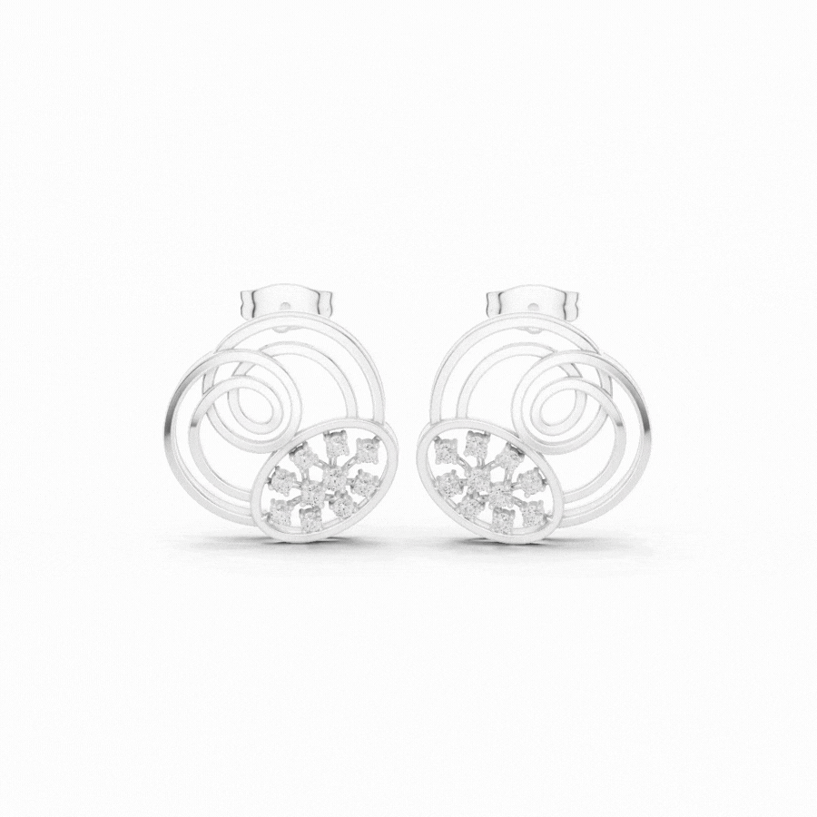Kiara Spiral Diamond Earrings