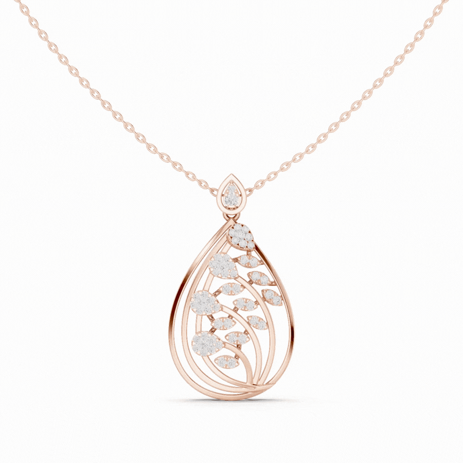 Aquafolia Diamond Pendant