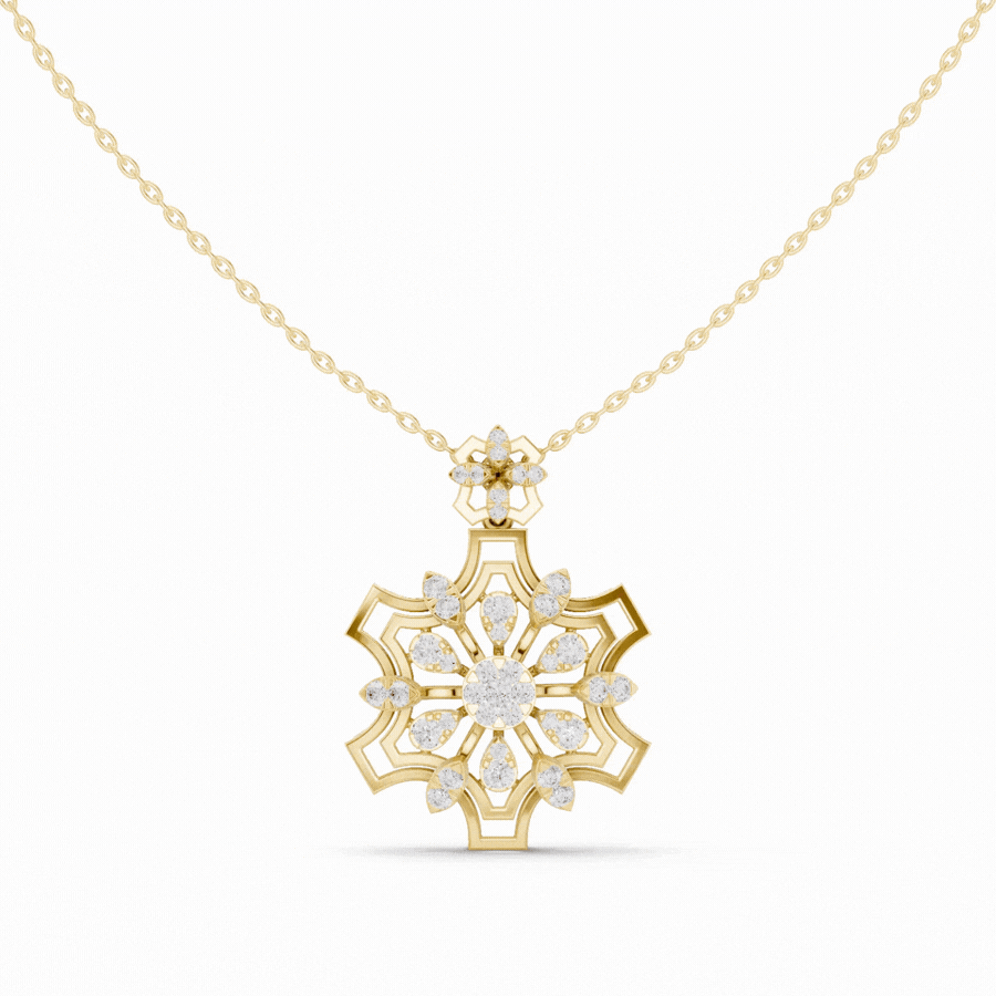 Hexaflora Diamond Pendant