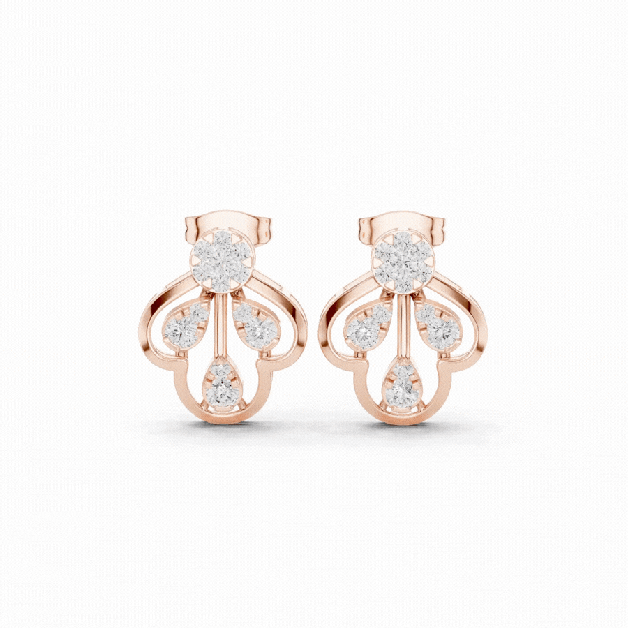 Senlisse Lotus Diamond Earrings