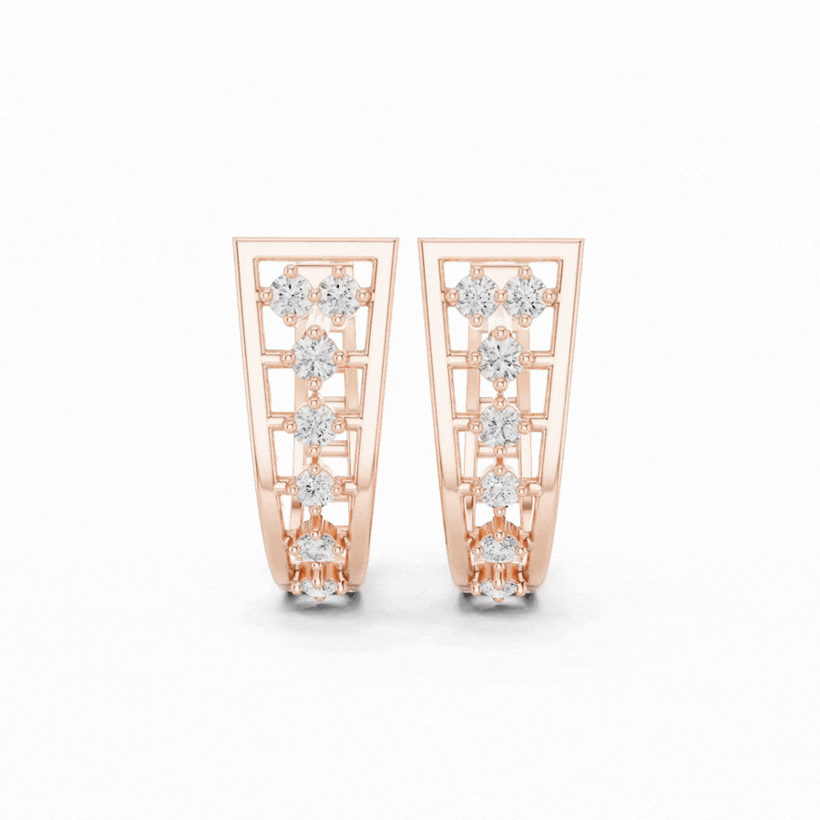 Victoria Prism Diamond Earrings