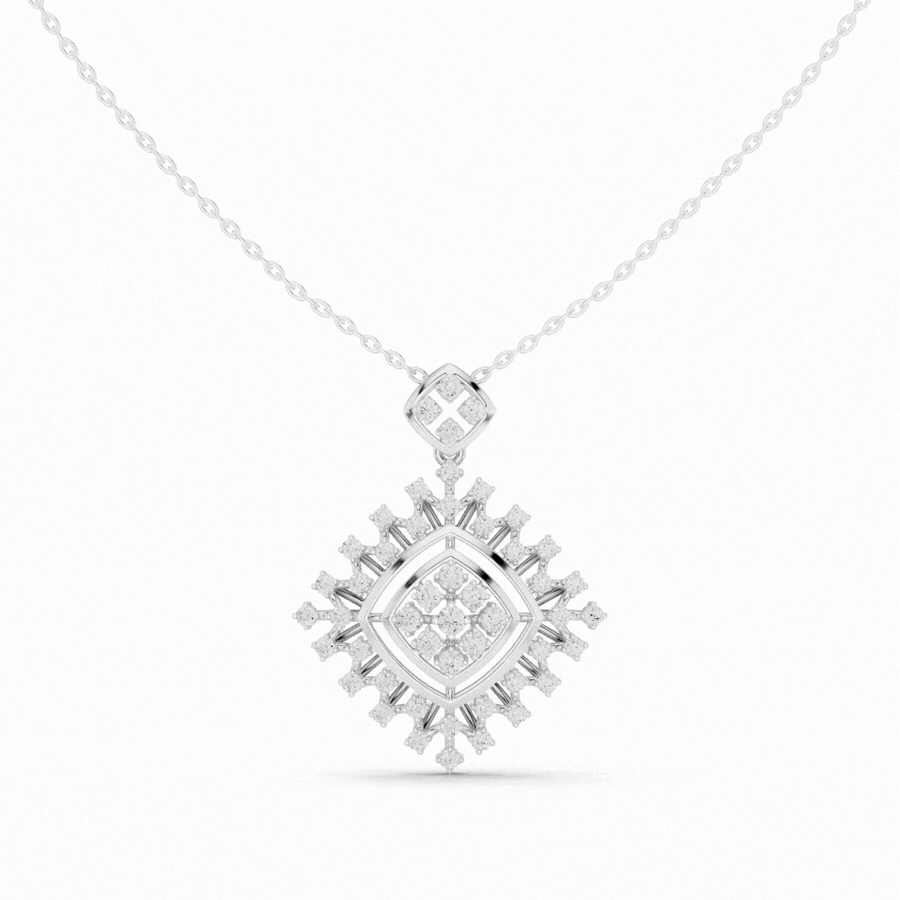 Squarelle Diamond Pendant